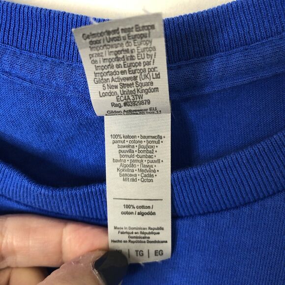 Gildan Men's For the Love of Philly 76er's Blue Short Sleeve T-Shirt Size XL - Picture 5 of 7